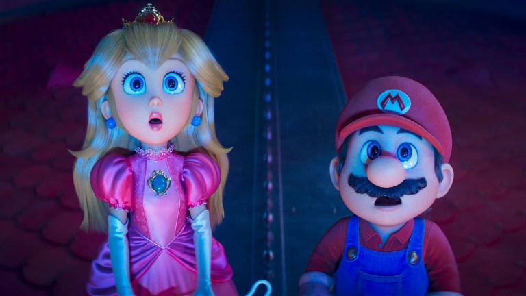 Princess Peach and Mario in The Super Mario Galaxy Movie.