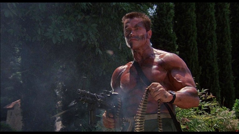 Arnold Schwarzenegger in Commando (1985).