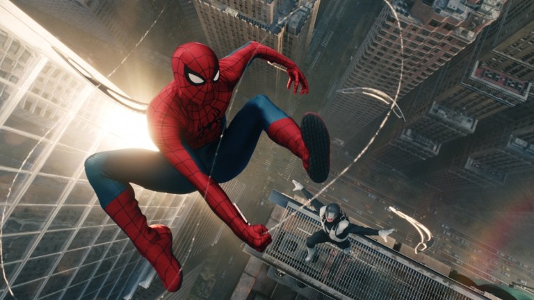 Spider-Man and Boomerang in Columbia Pictures SPIDER-MAN™: BRAND NEW DAY.