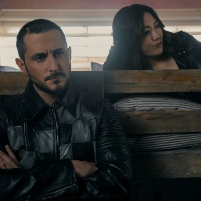 Tomer Capone and Karen Fukuhara in The Boys season 5