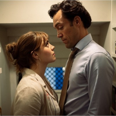 Alex Hassell and Bella Maclean in Rivals Season 2