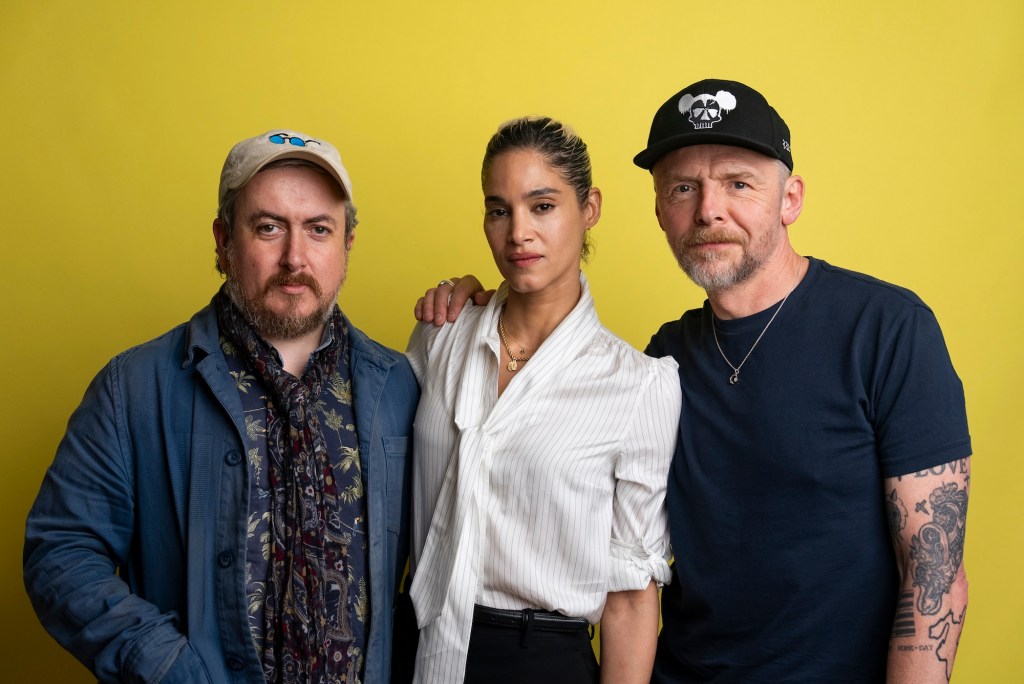 Sofia Boutella and Simon Pegg at Tribeca 2026