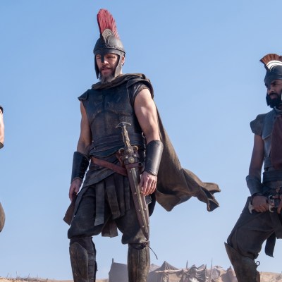 Matt Damon in Odysseus armor in The Odyssey
