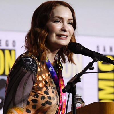 SAN DIEGO, CALIFORNIA - JULY 23: Felicia Day speaks at HBO Max's "Stuart Fails to Save the Universe" panel in Hall H during 2026 Comic-Con International: San Diego at San Diego Convention Center on July 23, 2026 in San Diego, California. (Photo by Chelsea Guglielmino/FilmMagic)