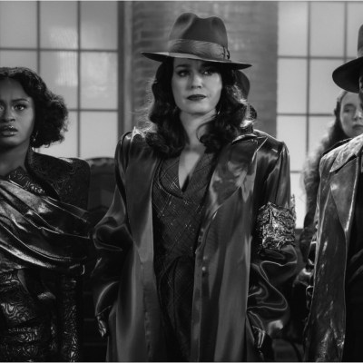Celia Rose Gooding, Rebecca Romijn, and Babs Olusanmokun in Star Trek: Strange New Worlds Season 4 Episode 4