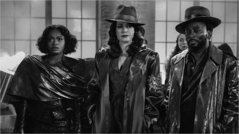 Celia Rose Gooding, Rebecca Romijn, and Babs Olusanmokun in Star Trek: Strange New Worlds Season 4 Episode 4