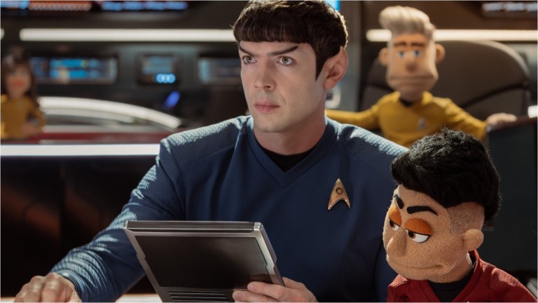 Star Trek Strange New Worlds Season 4 Episode 5 Ethan Peck and puppets