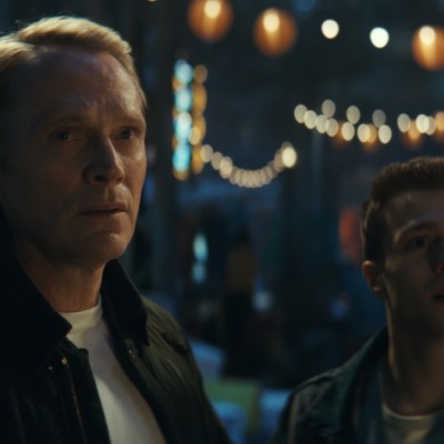 (L - R) Paul Bettany and Ruaridh Mollica in VisionQuest exclusively on Disney+. Photo courtesy of Marvel. © 2026 Marvel. All Rights Reserved.