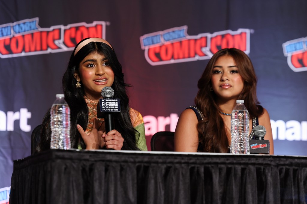 Saheli Khan and Aishu Devan attend the Avatar: Seven Havens Panel at New York Comic Con at Javits Center during New York Comic Con on Friday, Oct. 9, 2026 in New York. Photo Credit: Todd Williamson/JanuaryImages for Paramount+