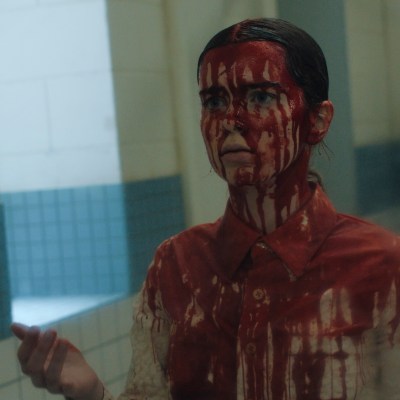 Summer H. Howell as a blood-covered Carrie White in Prime Video's Carrie (2026).