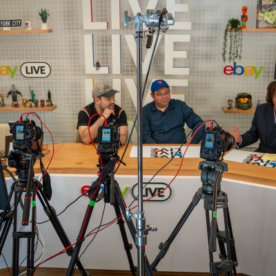 Behind the scenes of The Two Mikes in the eBay studio at New York Comic Con 2026