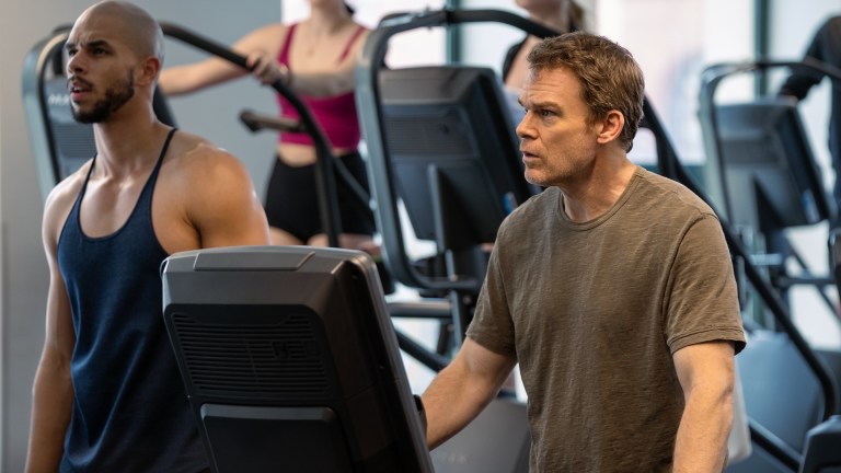 L-R: Jerimiyah Dunbar as Mario and Michael C. Hall as Dexter Morgan in Dexter: Resurrection, season 2, streaming on Paramount+, 2026. Photo Credit: Matt Infante/Paramount+.