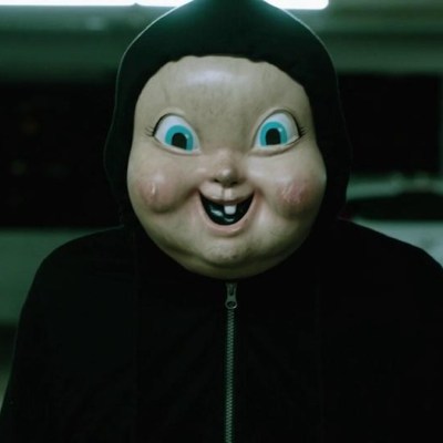 The baby-masked killer in Happy Death Day.